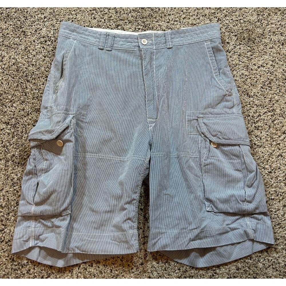 Polo Ralph Lauren Mens Striped Chino Cargo Shorts, Size 38T
